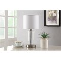 Myco Furniture Myco Furniture VL935 6 x 6 x 12 in. Violet Table Lamp; Satin Nickel & White VL935